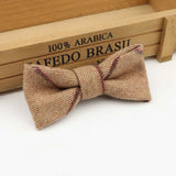 ZONFAZ Children Wool Bow Tie Boys Warm Striped Bowtie