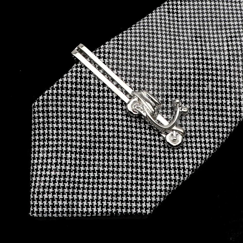 ZONFAZ Chrome Stainless Tie Clips Scissors Ax Car Owl Shape Metal Necktie Clip