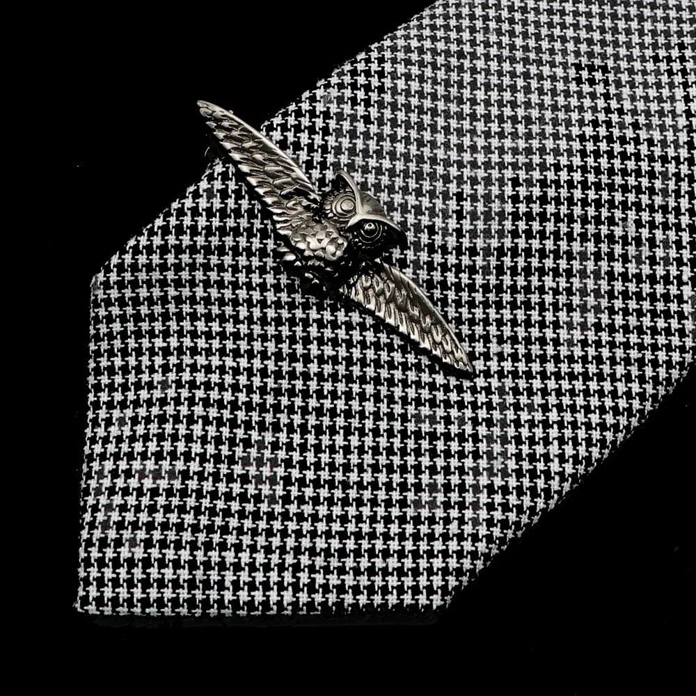 ZONFAZ Chrome Stainless Tie Clips Scissors Ax Car Owl Shape Metal Necktie Clip