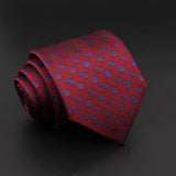 ZONFAZ Classic Blue Striped Business Formal Silk Necktie 8cm Width