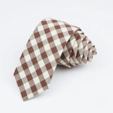 ZONFAZ Classic Colorful Cotton Striped Necktie for Men Women 6cm Width