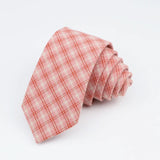 ZONFAZ Classic Colorful Cotton Striped Necktie for Men Women 6cm Width