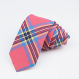 ZONFAZ Classic Colorful Cotton Striped Necktie for Men Women 6cm Width