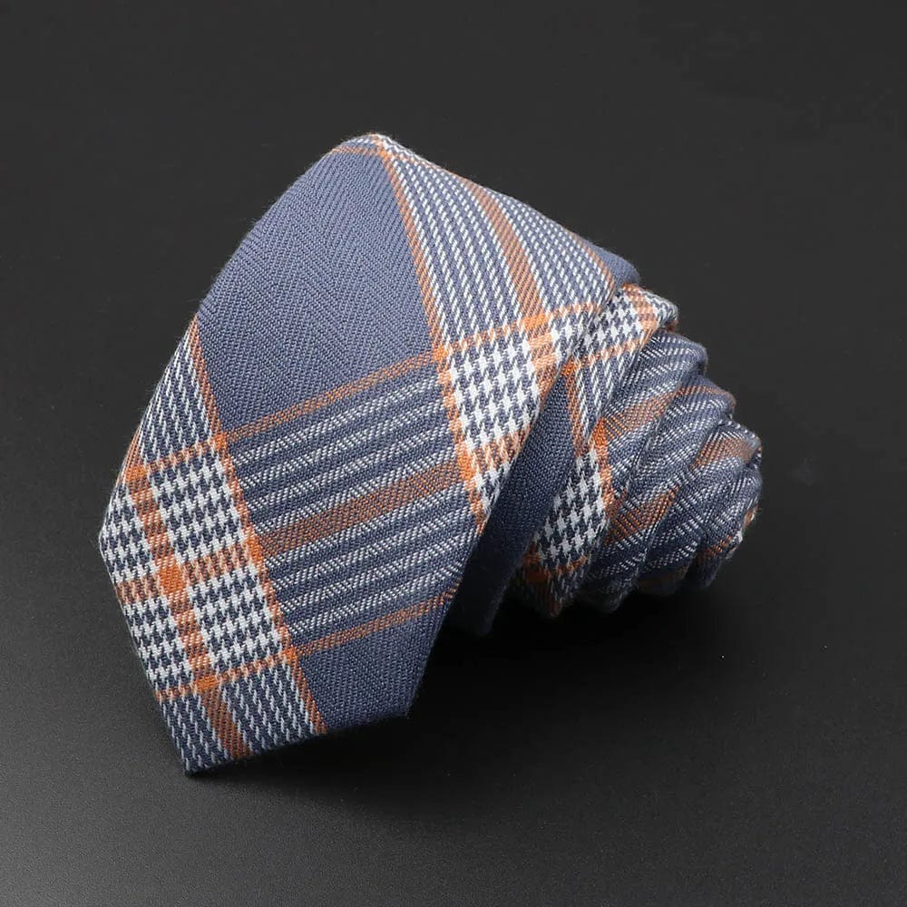 ZONFAZ Classic Cotton Striped Necktie 6cm Width