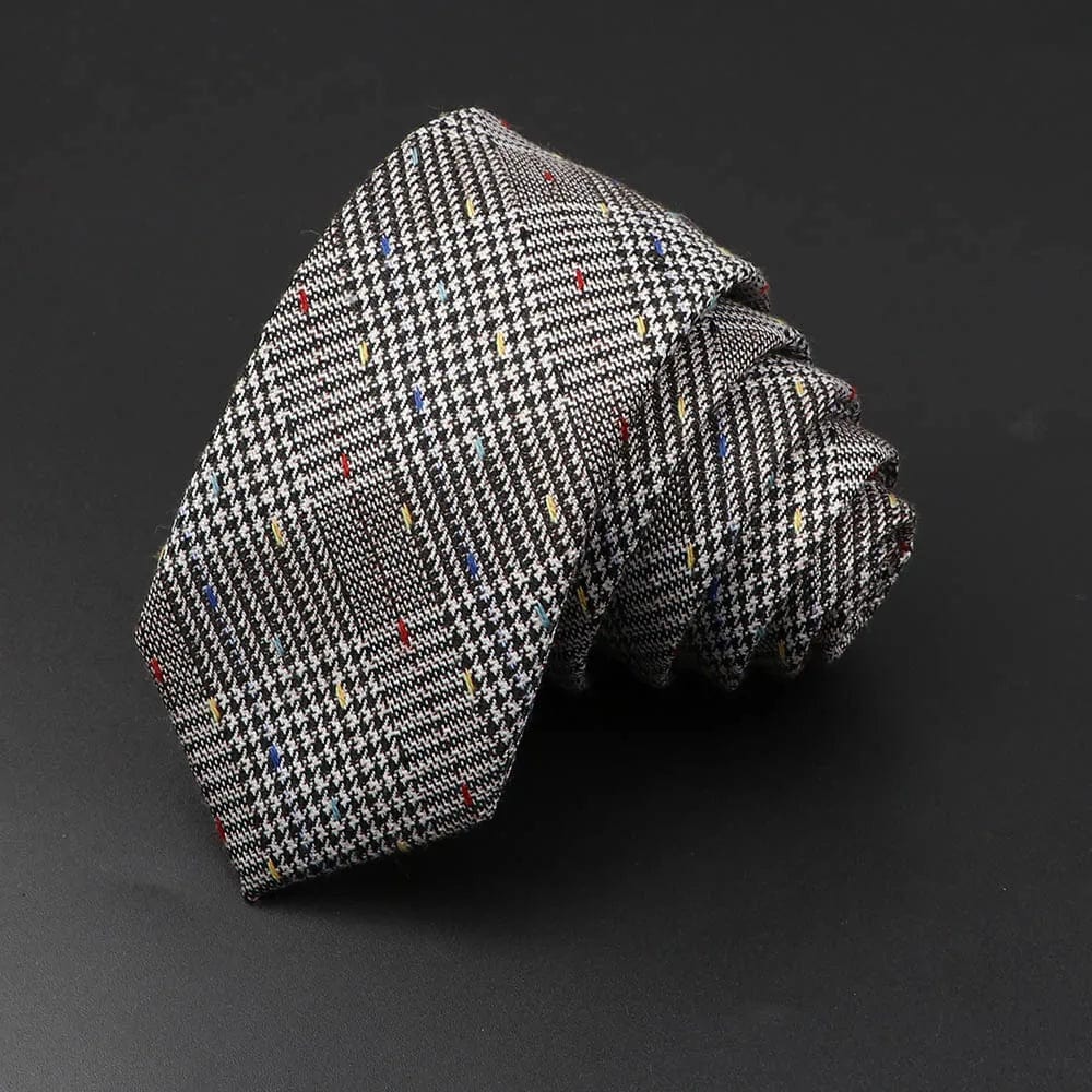 ZONFAZ Classic Cotton Striped Necktie 6cm Width