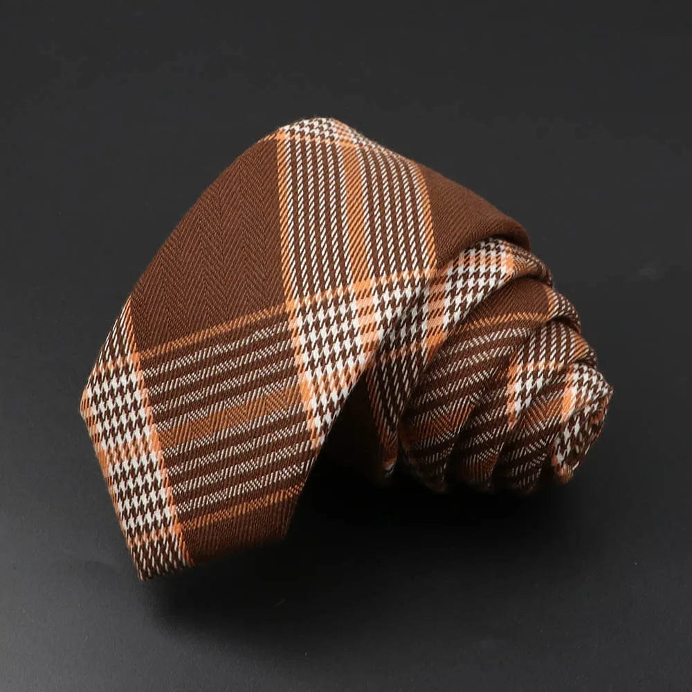 ZONFAZ Classic Cotton Striped Necktie 6cm Width