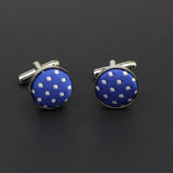 ZONFAZ Classic Dots Solid Cufflink For Mens Cuff Buttons