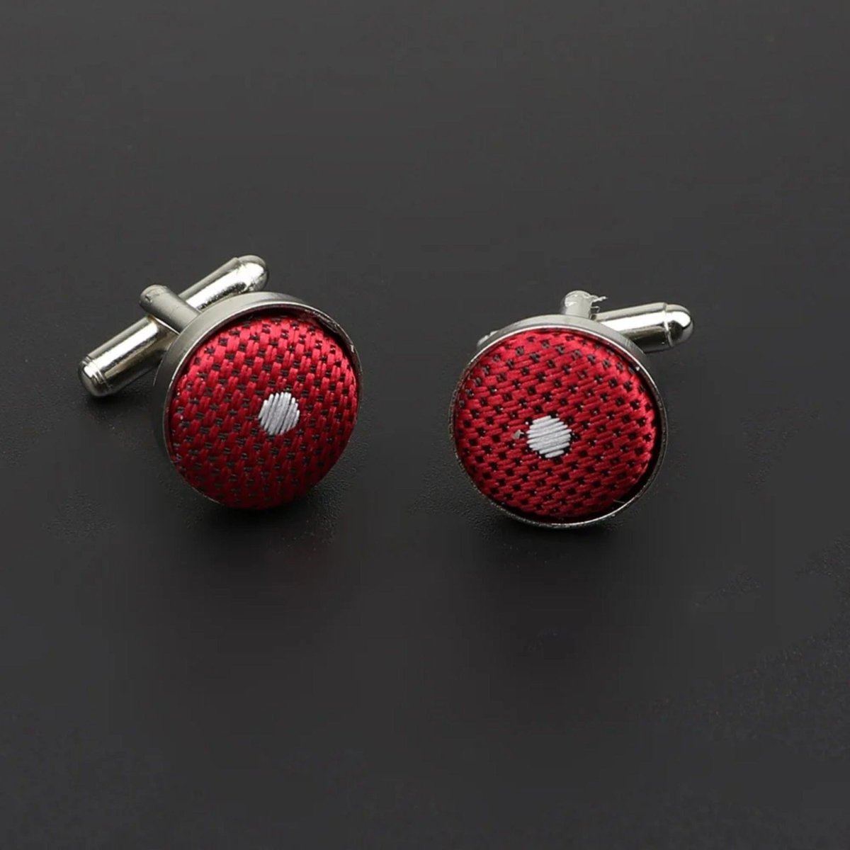 ZONFAZ Classic Dots Solid Cufflink For Mens Cuff Buttons