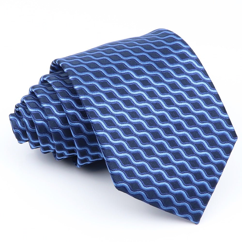 ZONFAZ Classic Formal Silk Necktie For Man Business Standard Striped Tie