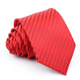 ZONFAZ Classic Formal Silk Necktie For Man Business Standard Striped Tie