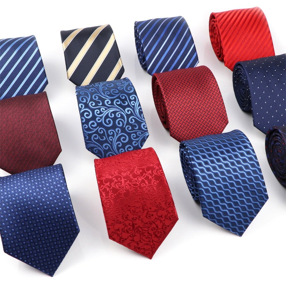 ZONFAZ Classic Formal Silk Necktie For Man Business Standard Striped Tie