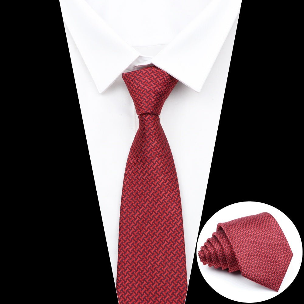 ZONFAZ Classic Formal Silk Necktie For Man Business Standard Striped Tie