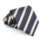 ZONFAZ Classic Formal Silk Necktie For Man Business Standard Striped Tie