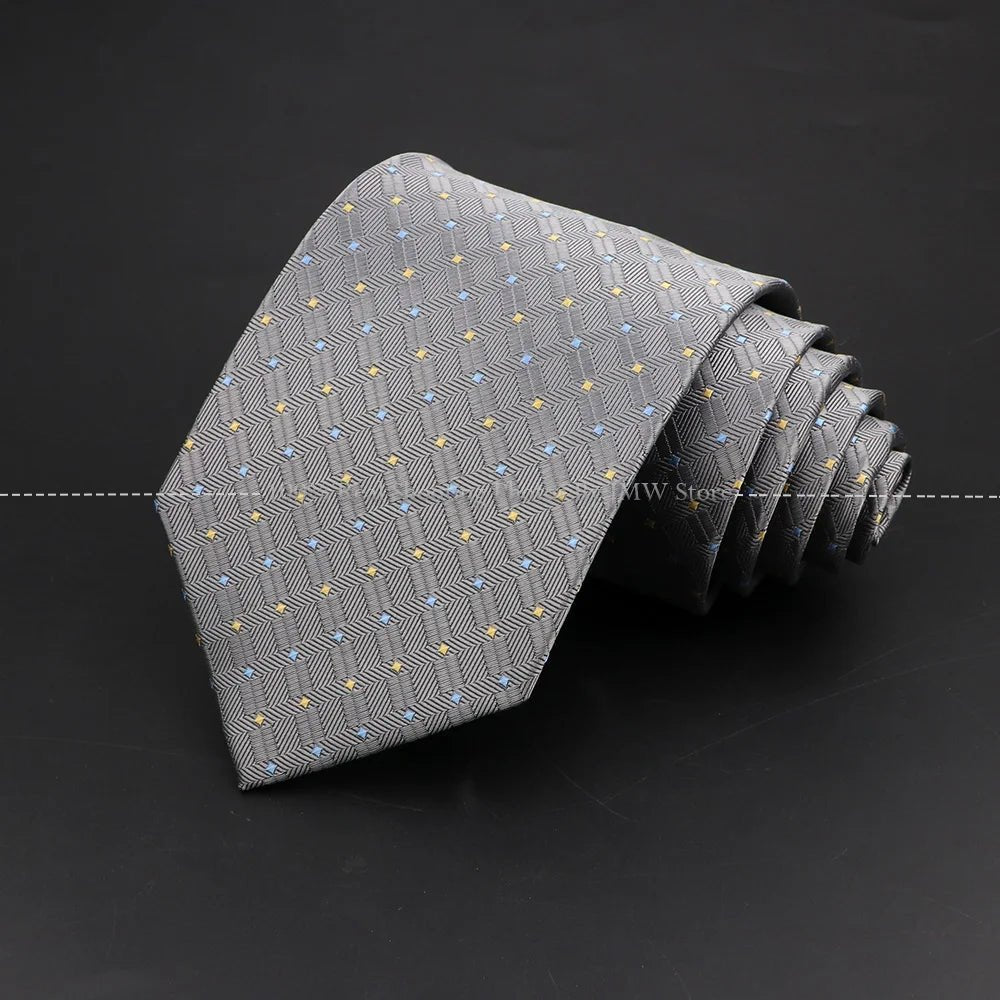 ZONFAZ Classic Men's Fashion Striped Silk Ties For Formal Business Luxury Wedding Party Neckties