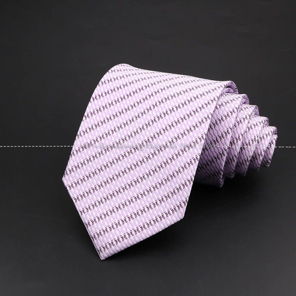 ZONFAZ Classic Men's Fashion Striped Silk Ties For Formal Business Luxury Wedding Party Neckties