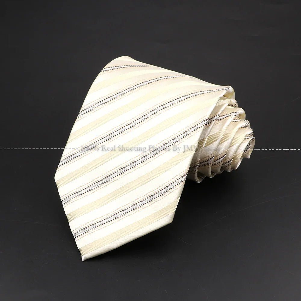 ZONFAZ Classic Men's Fashion Striped Silk Ties For Formal Business Luxury Wedding Party Neckties