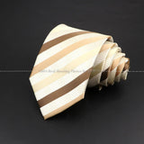 ZONFAZ Classic Men's Fashion Striped Silk Ties For Formal Business Luxury Wedding Party Neckties