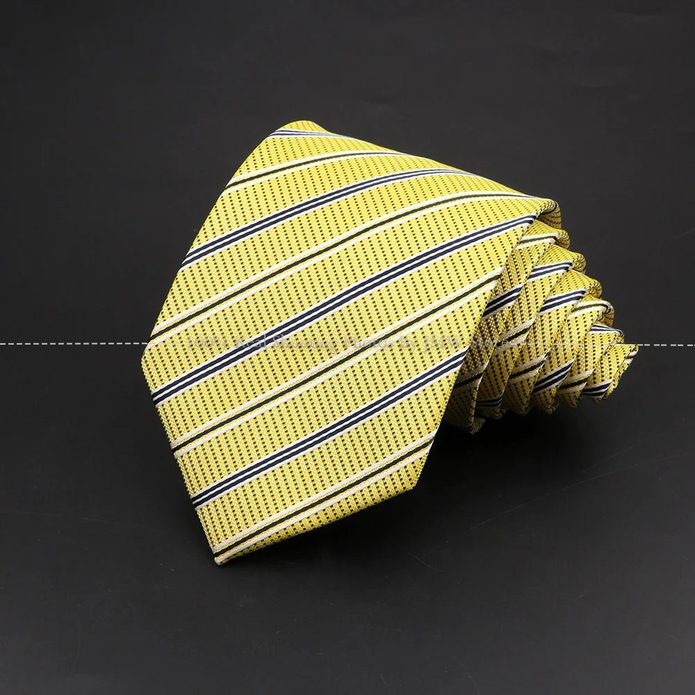 ZONFAZ Classic Men's Fashion Striped Silk Ties For Formal Business Luxury Wedding Party Neckties