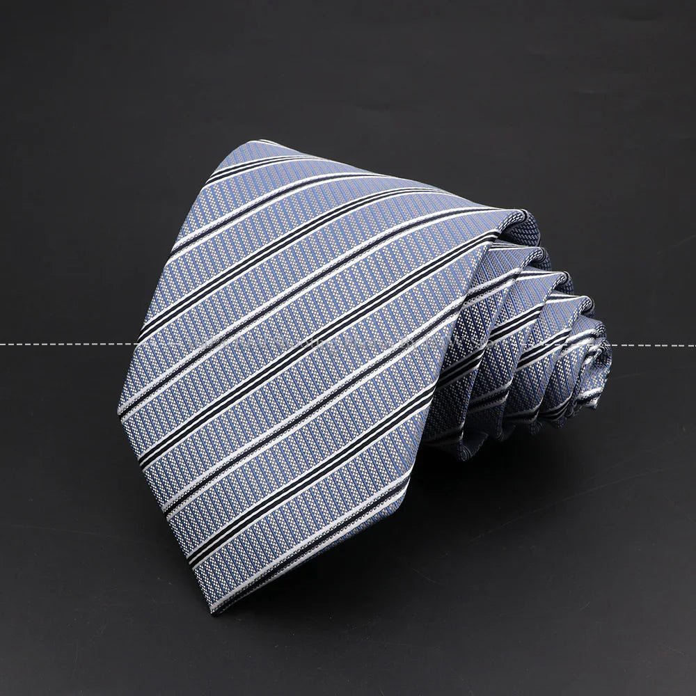 ZONFAZ Classic Men's Fashion Striped Silk Ties For Formal Business Luxury Wedding Party Neckties