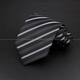 ZONFAZ Classic Men's Fashion Striped Silk Ties For Formal Business Luxury Wedding Party Neckties