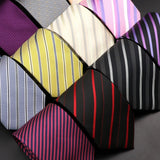 ZONFAZ Classic Men's Fashion Striped Silk Ties For Formal Business Luxury Wedding Party Neckties