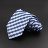 ZONFAZ Classic Silk Plaid Ties for Men Formal Business Striped Tie 8cm Width