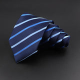 ZONFAZ Classic Silk Plaid Ties for Men Formal Business Striped Tie 8cm Width