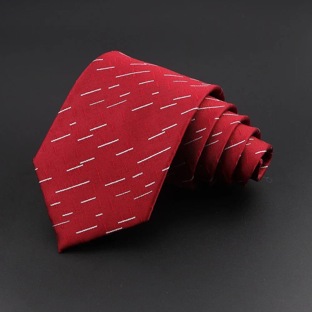 ZONFAZ Classic Silk Plaid Ties for Men Formal Business Striped Tie 8cm Width