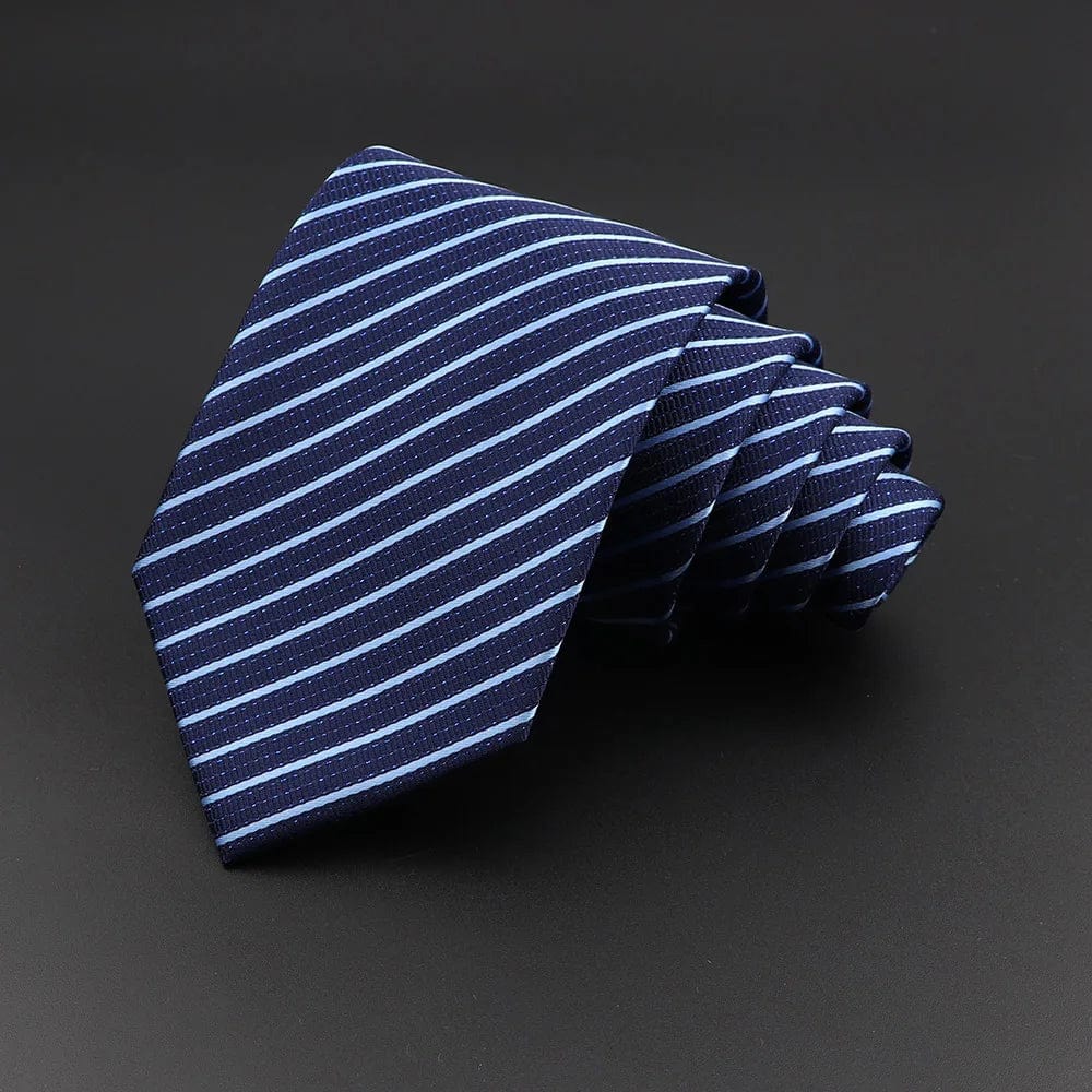 ZONFAZ Classic Silk Plaid Ties for Men Formal Business Striped Tie 8cm Width