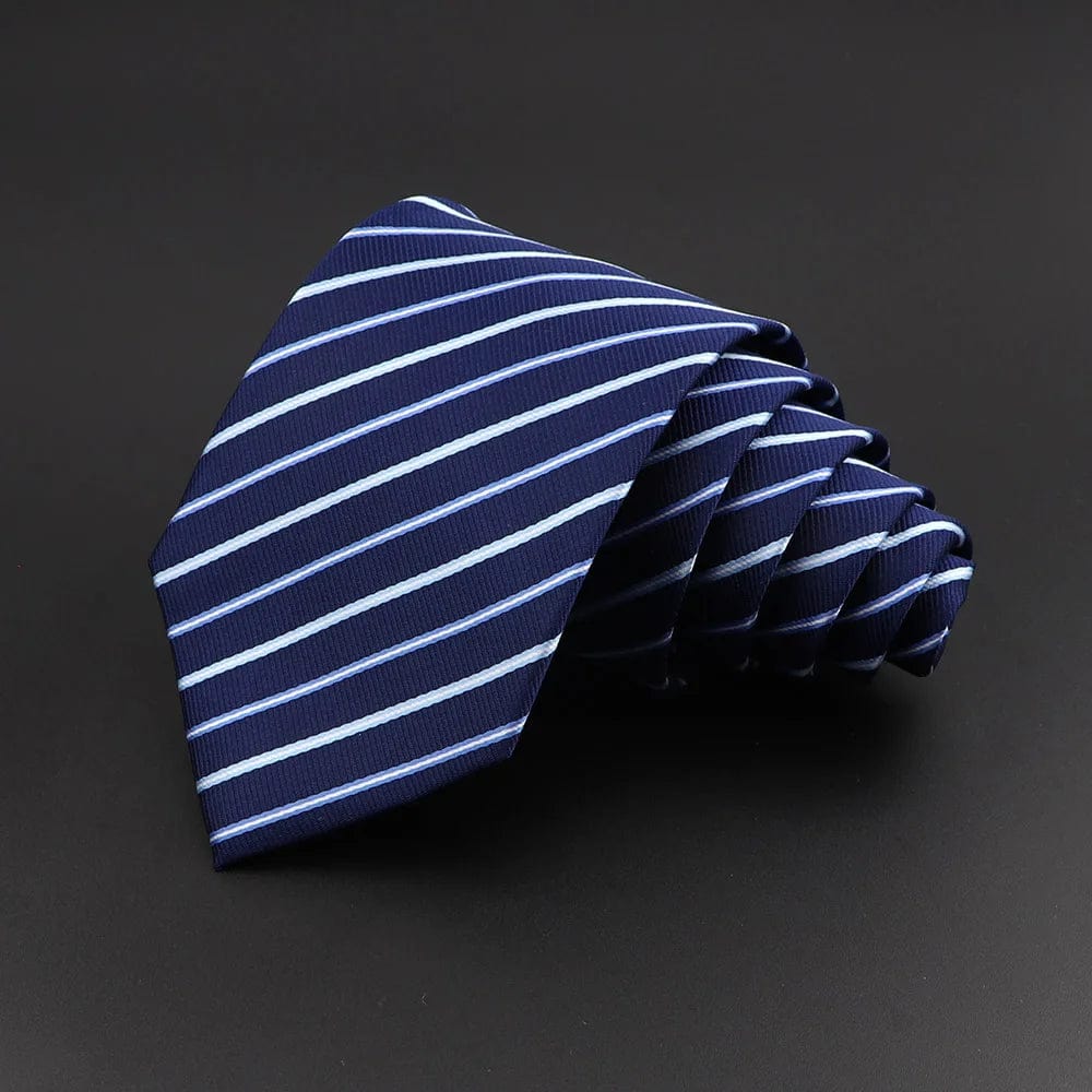 ZONFAZ Classic Silk Plaid Ties for Men Formal Business Striped Tie 8cm Width