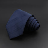 ZONFAZ Classic Silk Plaid Ties for Men Formal Business Striped Tie 8cm Width