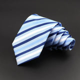 ZONFAZ Classic Silk Plaid Ties for Men Formal Business Striped Tie 8cm Width