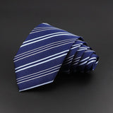 ZONFAZ Classic Silk Plaid Ties for Men Formal Business Striped Tie 8cm Width