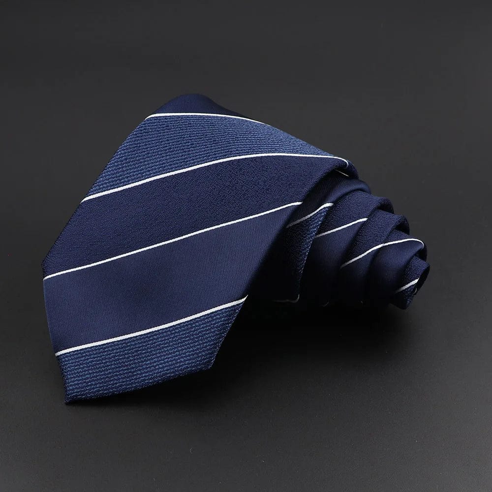 ZONFAZ Classic Silk Plaid Ties for Men Formal Business Striped Tie 8cm Width