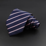 ZONFAZ Classic Silk Plaid Ties for Men Formal Business Striped Tie 8cm Width