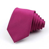 ZONFAZ Classic Skinny Plaid Silk Ties for Men Solid Color Wedding Ties