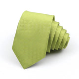 ZONFAZ Classic Skinny Plaid Silk Ties for Men Solid Color Wedding Ties