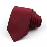 ZONFAZ Classic Skinny Plaid Silk Ties for Men Solid Color Wedding Ties