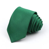 ZONFAZ Classic Skinny Plaid Silk Ties for Men Solid Color Wedding Ties