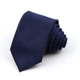 ZONFAZ Classic Skinny Plaid Silk Ties for Men Solid Color Wedding Ties