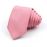 ZONFAZ Classic Skinny Plaid Silk Ties for Men Solid Color Wedding Ties