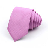 ZONFAZ Classic Skinny Plaid Silk Ties for Men Solid Color Wedding Ties