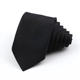 ZONFAZ Classic Skinny Plaid Silk Ties for Men Solid Color Wedding Ties