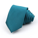 ZONFAZ Classic Skinny Plaid Silk Ties for Men Solid Color Wedding Ties