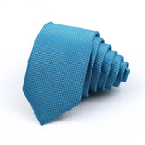 ZONFAZ Classic Skinny Plaid Silk Ties for Men Solid Color Wedding Ties