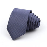 ZONFAZ Classic Skinny Plaid Silk Ties for Men Solid Color Wedding Ties