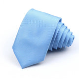 ZONFAZ Classic Skinny Plaid Silk Ties for Men Solid Color Wedding Ties