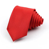 ZONFAZ Classic Skinny Plaid Silk Ties for Men Solid Color Wedding Ties