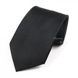 ZONFAZ Classic Solid Color Silk Ties For Men Neckties 8cm Width