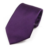 ZONFAZ Classic Solid Color Silk Ties For Men Neckties 8cm Width